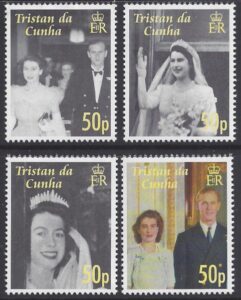 2007 Tristan Da Cunha SG.878-81 Diamond Wedding set 4 values U/M (MNH)