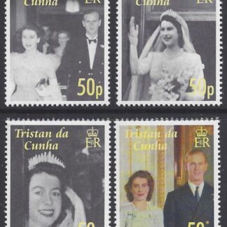 2007 Tristan Da Cunha SG.878-81 Diamond Wedding  set 4 values U/M (MNH)