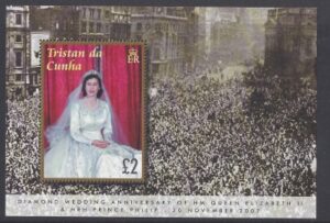 2007 Tristan Da Cunha MS.882 Diamond Wedding mini sheet. U/M (MNH)