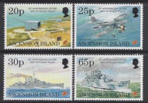 1995 Ascension Island. SG.652-4 50th Anniversary of End of Second World War . set 4 values U/M (MNH)