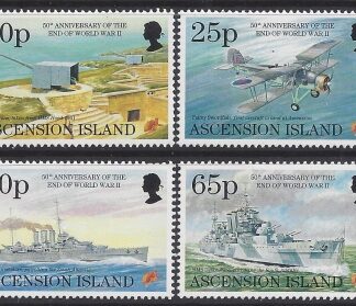 1995 Ascension Island. SG.652-4   50th Anniversary of End of Second World War . set 4 values U/M (MNH)