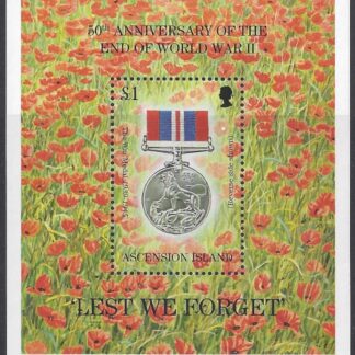 1995 Ascension Island. MS.656   50th Anniversary of End of Second World War . mini sheet  U/M (MNH)