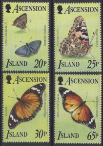 1995 Ascension Island. SG.657-60 Butterflies. set 4 values U/M (MNH)