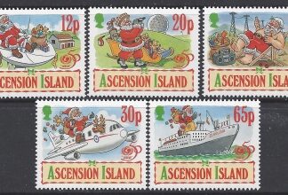 1996 Ascension Island.  SG.699-703 Christmas. set 5 values U/M (MNH)