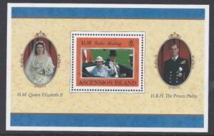 1997 Ascension Island. MS.725 Golden Wedding of Queen Elizabeth & Prince Philip. mini sheet U/M (MNH)