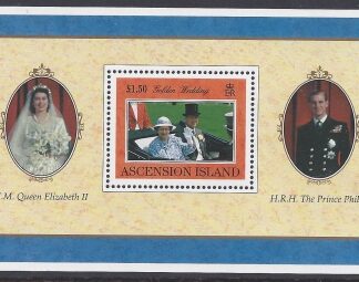 1997 Ascension Island. MS.725  Golden Wedding of Queen Elizabeth & Prince Philip. mini sheet   U/M (MNH)