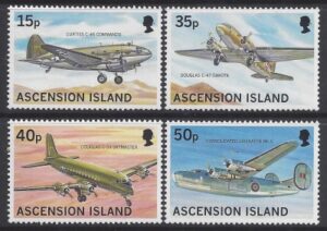 1999 Ascension Island. SG.760-3 Aircraft. set 4 values U/M (MNH)