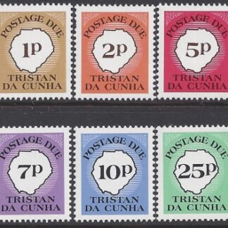 1986 Tristan Da Cunha. D16-21 Postage Dues set of 6 values U/M (MNH)