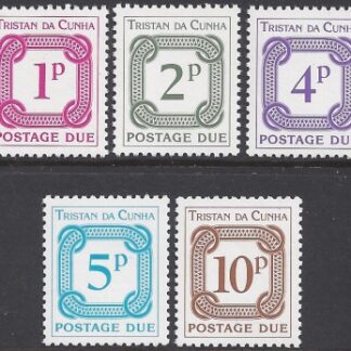 1976 Tristan Da Cunha - D6-10  postage Dues (watermark Edward Crown Block CA) set 5 values U/M (MNH)