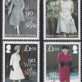 2016 British Antarctic.  SG.680-3   90 years of Style. set 4 values U/M (MNH)