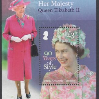 2016 British Antarctic.  MS.684   90 years of Style. mini sheet  U/M (MNH)