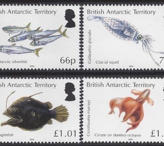 2016 British Antarctic. SG.695-8  Ocean Zones. set 4 values U/M (MNH)