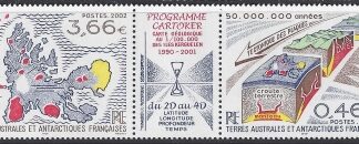 2002 French Antarctic - SG.485/6 (485a) 11th Anniversary of Cartoker Geographical Survey of Kerguelen Islands.  U/M (MNH)