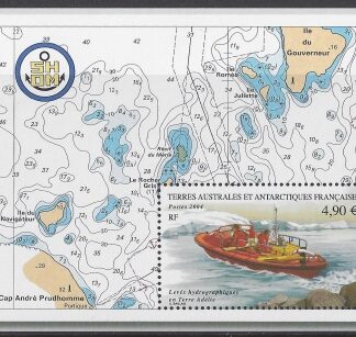 2004 French Antarctic - MS.528 Hydrographic Surveys in Adelie Land. mini sheet U/M (MNH)