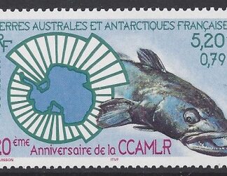 2001 French Antarctic - SG.453 20th Anniv, Conservation of Antarctic Marine Living Resources. U/M (MNH)
