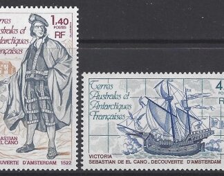 1980 French Antarctic - SG.141-2   Sebastian de El Cano. Commemoration. .  set 2 values U/M (MNH)