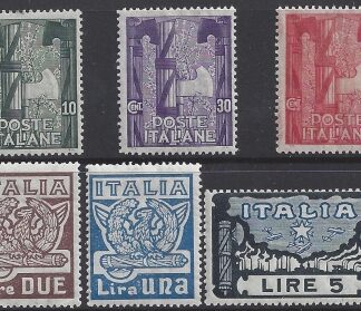 1923 Italy. SG.146-51  First Anniversary of Fascist March on Rome. set 6 values M/M