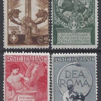 1911 Italy. SG.86-9  Jubilee of The Kingdom of Italy. set 4 values M/M