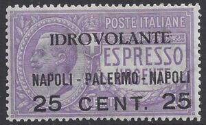 1937 Italy. SG.103 'AIR' 25c on 40c violet. M/M