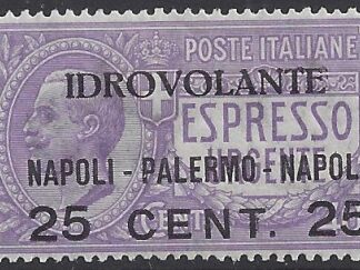 1937 Italy. SG.103 'AIR' 25c on 40c violet. M/M