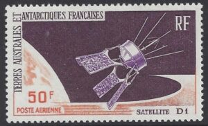 1966 French Antarctic. SG.42  Air - Launching of Satellite D1  U/M (MNH)