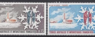 1984 French Antarctic - SG.182-3  Glaciology  set 2 values U/M (MNH)