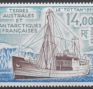 1992 French Antarctic. SG.301  Tottan (supply ship).   U/M (MNH)