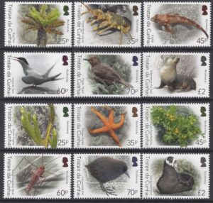 2016 Tristan Da Cunha. SG.1180-91 Biodiversity set 12 values U/M (MNH)