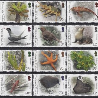2016 Tristan Da Cunha. SG.1180-91 Biodiversity set 12 values U/M (MNH)