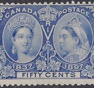 1897 Canada  SG.134 Jubilee issue 50c pale ultramarine u/m (MNH)