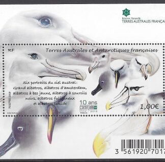 2016 French Antarctic - MS.793 Albatross. mini sheet . u/m (mnh)