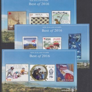 2016 New Zealand. 2016 Best of New Zealand  mini sheets. set 3 u/m (MNH)