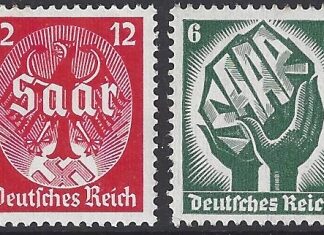 1934 Germany SG.541-2 Saar Plebicite set 2 values U/M (MNH)