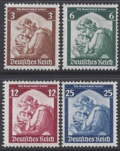 1935 Germany SG.562-5 Saar restoration set 4 values U/M (MNH)