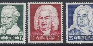 1935 Germany  SG.570-2 Musician Anniversaries. set 3 values U/M (MNH)