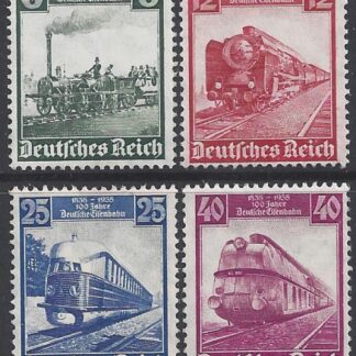 1935 Germany  SG.577-80 German Railway Centenary. set 4 values U/M (MNH)