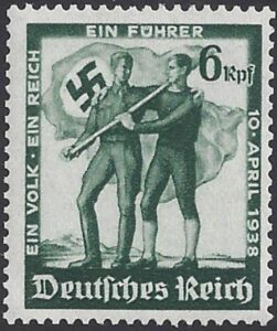 1938 Germany.  SG.650  Austrian Plebiscite. (with wmk) U/M (MNH)