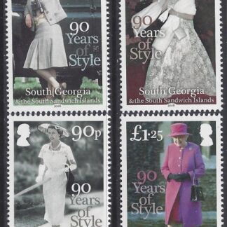 2016 South Georgia SG.662-5 90 years of Style. set 4 values U/M (MNH)
