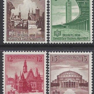 1938 Germany  SG.653-6 16th German Sports Tournament Beslau. set 4 values U/M (MNH)