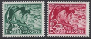 1938 Germany SG.672-3 Acquisition of Sudetenland & Hitler's Culture Fund. set 2 values U/M (MNH)