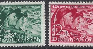 1938 Germany  SG.672-3 Acquisition of Sudetenland  & Hitler's  Culture Fund. set 2 values U/M (MNH)