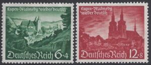 1940 Germany. SG.736-7 Re incorporation of Eupen & Malmedy & Hitlers Culture Fund set 2 values U/M (MNH)