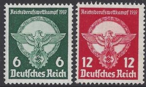 1939 Germany. SG.677-8 Apprentices Vocational Contest. set 2 values U/M (MNH)
