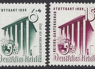 1939 Germany. SG.680-1 Stuttgart Horticulural Exhibition & Hitler's Culture Fund. set 2 values U/M (MNH)