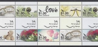 2016 New Zealand  SG.3788-97 Personalised stamps. sheetlet 10 values U/M (MNH)