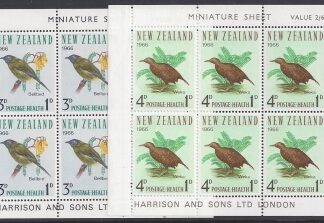 1966 New Zealand MS.841 Health Mini sheets(2) Birds. U/M (MNH)