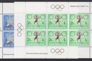 1968 New Zealand MS.889 Heath mini sheets (2) U/M (MNH)