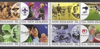 2007 New Zealand SG.2942b (2942-9) Centenaries set 8 values in block of 8 U/M (MNH)