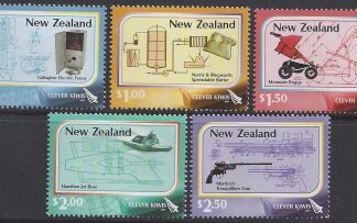2007 New Zealand  SG.2982-6 Clever Kiwis 'Inventions' set 5 values U/M (MNH)