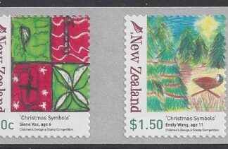 2007 New Zealand. SG.3001b-2b Christmas self Adh. 1 pairs (coil stamps) set 2 values U/M (MNH)